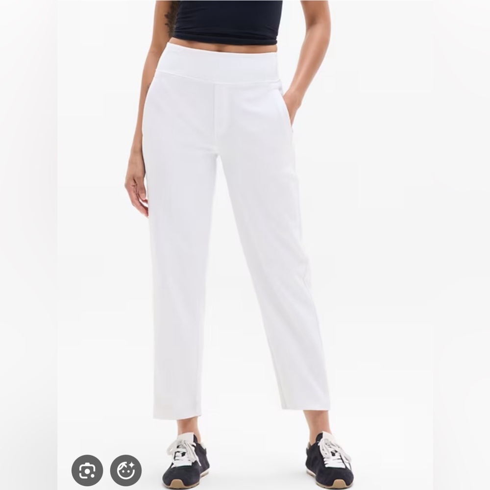 NWT $108 Athleta Endless High Rise Pants White 14T 14 Tall NEW! #533636